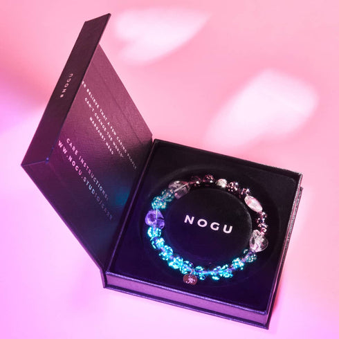 Lila Elixier | Firefly Glass x Murano Glas Herzen Armband
